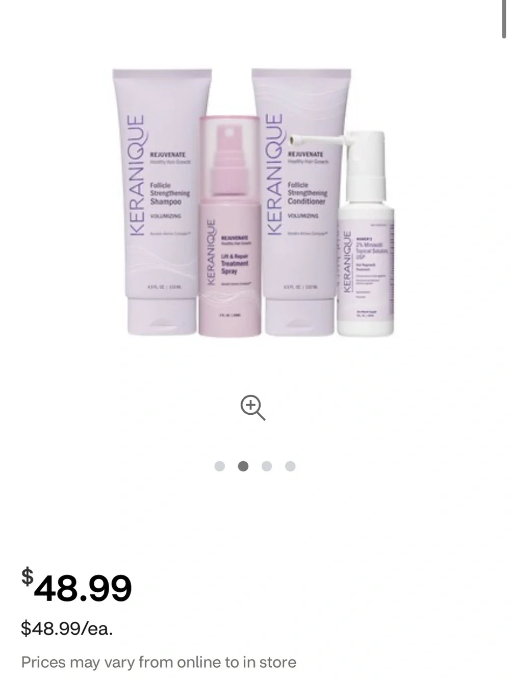 Keranique Regrowth System for Women - with minoxidil Anti hair loss Complete set